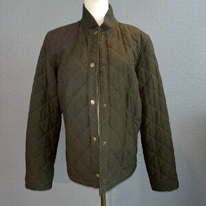 LAUREN RALPH LAUREN QUILTED HUNTING CHORE JACKET W/ PADDED RECOIL SHOULDER -  L